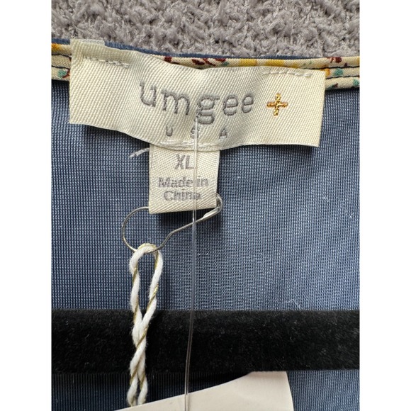 Umgee Velvet Whimsigoth Tiered Maxi Dress XL Teal Boho Flutter Sleeve NWT - Picture 2 of 14